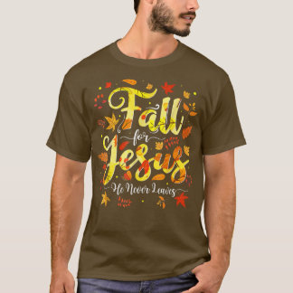 Camiseta Queda por Jesus Ele Nunca Sai Do Autumn Christian