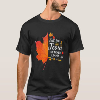Camiseta Queda por Jesus Ele Nunca Sai Do Autumn Christian