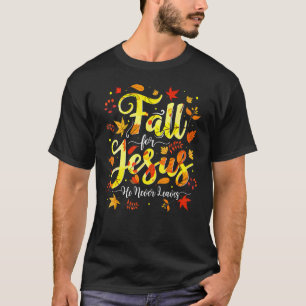 Camiseta Queda por Jesus Ele Nunca Sai Do Outono Cristão Pr