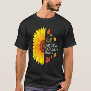 Camiseta Queda por Jesus Ele Nunca Sai Do Outono Cristão Pr