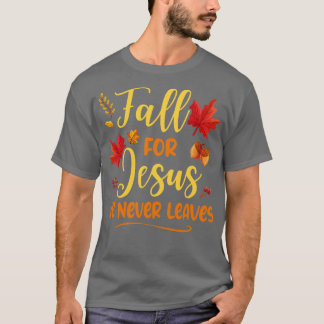 Camiseta Queda por Jesus Ele Nunca Sai Do Outono Cristão Pr
