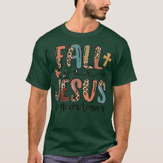 Camiseta Queda por Jesus Ele Nunca Sai Do Outono Cristão Pr