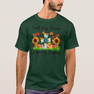Camiseta Queda por Jesus Ele Nunca Sai Do Outono Cristão Pr