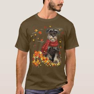 Camiseta Queda ScarfMiniatura Cachorro Schnauzer Cachorro o