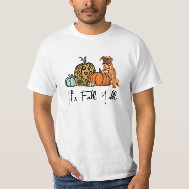 Camiseta Queda Todos os Pumpkin Boxin Cachorro (Frente)