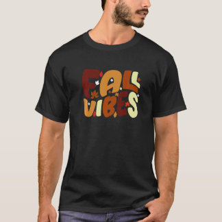 Camiseta Queda Vibes Retro Graças Vibes Autumn Groovy Than