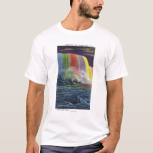 Camiseta Quedas da ferradura iluminadas na noite