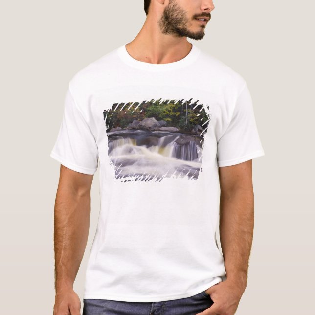 Camiseta Quedas de água, estrada Kancamagus, branco (Frente)