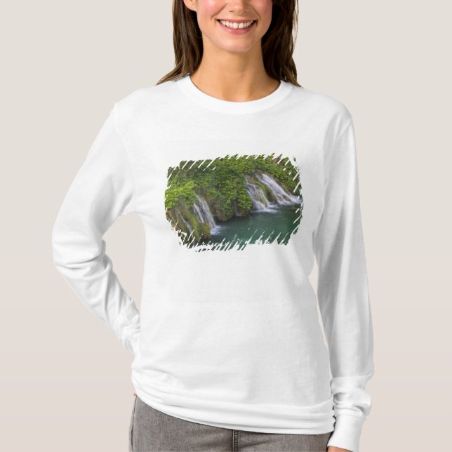 Camiseta Quedas de água, Parque Nacional dos Lagos e (Frente)