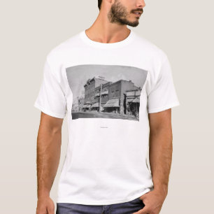 Camiseta Quedas de Klamath, OU vista que olha acima a rua