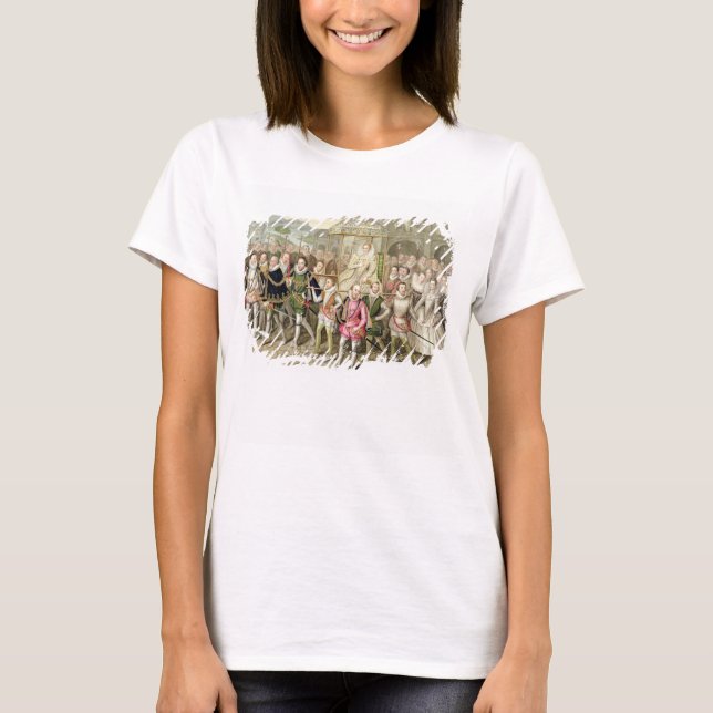 Camiseta Queen Elizabeth I in procession with her Courtiers (Frente)