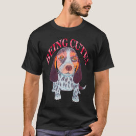 CAMISETA QUEEN ELIZABETH POCKET BEAGLE BEING CUTE RED