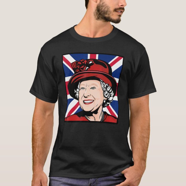 Camiseta Queen Elizabeth's II British Crown Majesty Queen E (Frente)