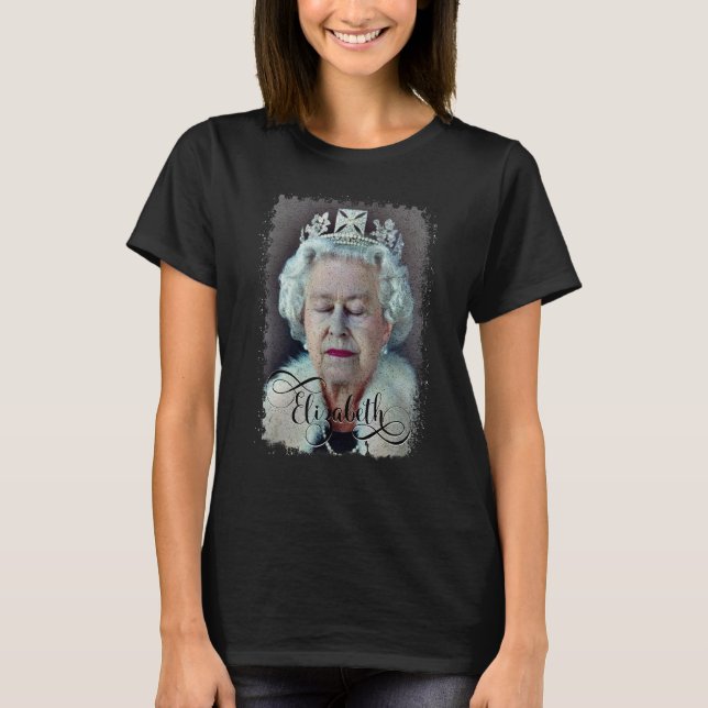 Camiseta Queen Elizabeth's II British Crown Majesty Queen E (Frente)