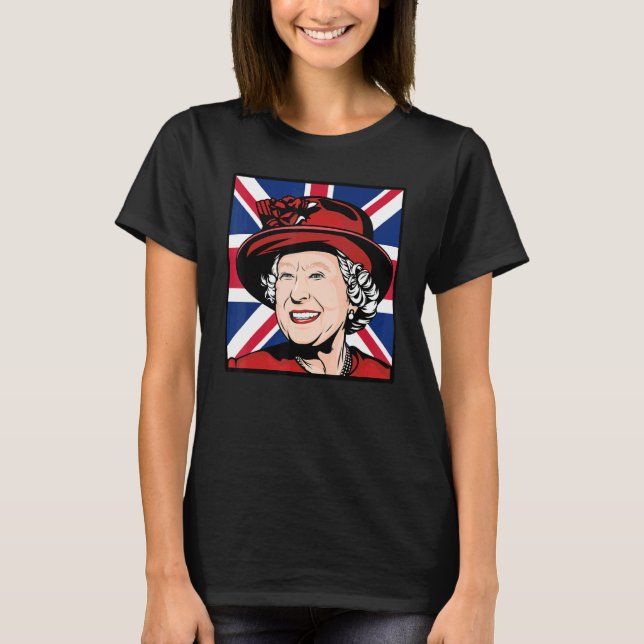 Camiseta Queen Elizabeth's II British Crown Majesty Queen E (Frente)