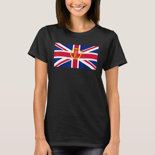 Camiseta Queen Elizabeth's II British Crown Majesty Queen E (Frente)