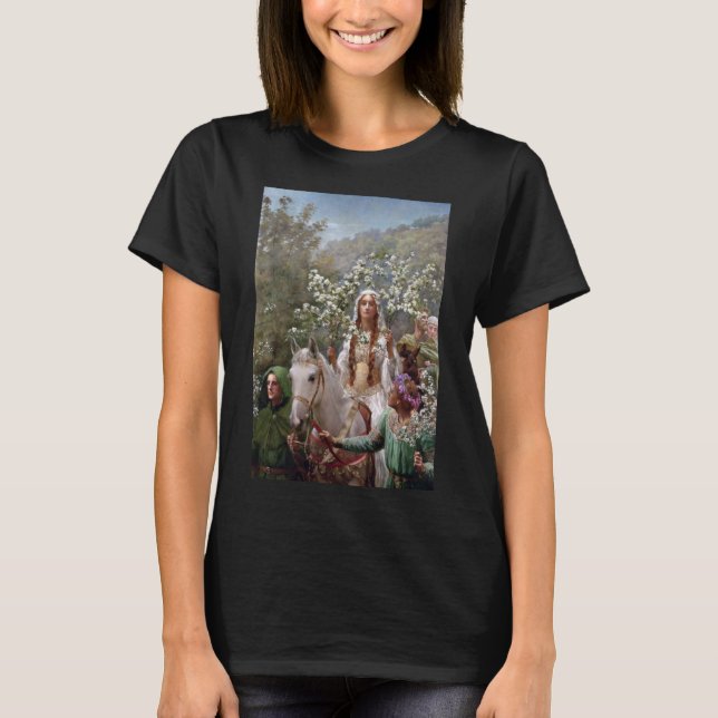 Camiseta Queen Guinevere's Maying (by John Collier) (Frente)