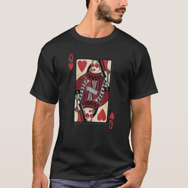 Camiseta Queen Heart Playing Card Tee (Frente)