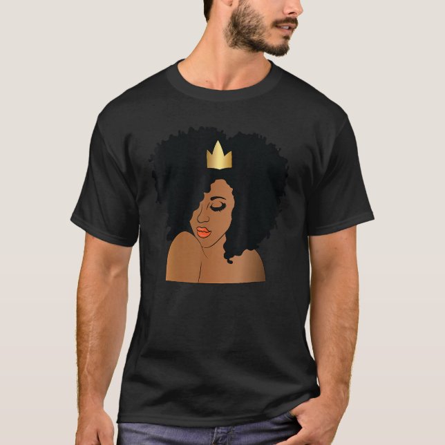 Camiseta Queen Melanin Black History Month African American (Frente)