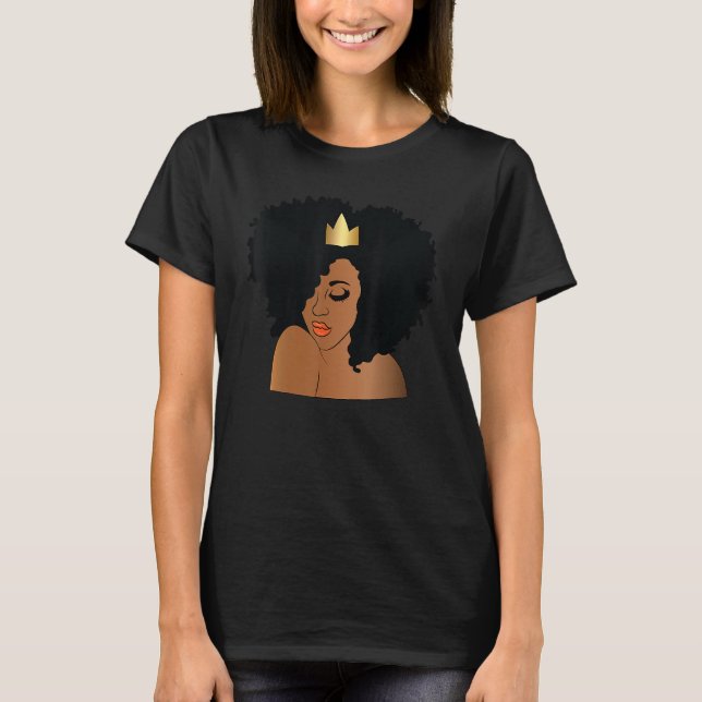 Camiseta Queen Melanin Black History Month African American (Frente)