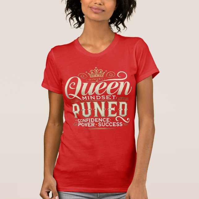 Camiseta Queen Mindset - Confiança, Poder e Sucesso Moleton (Frente)