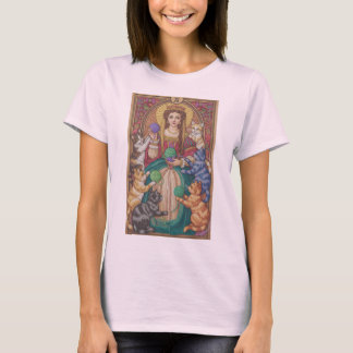 Camiseta Queen Of Cats Tarot Card Shirt, Yarn Art Design