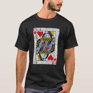 Camiseta Queen Of Hearts Card Costume Vintage Poker Deck Ca