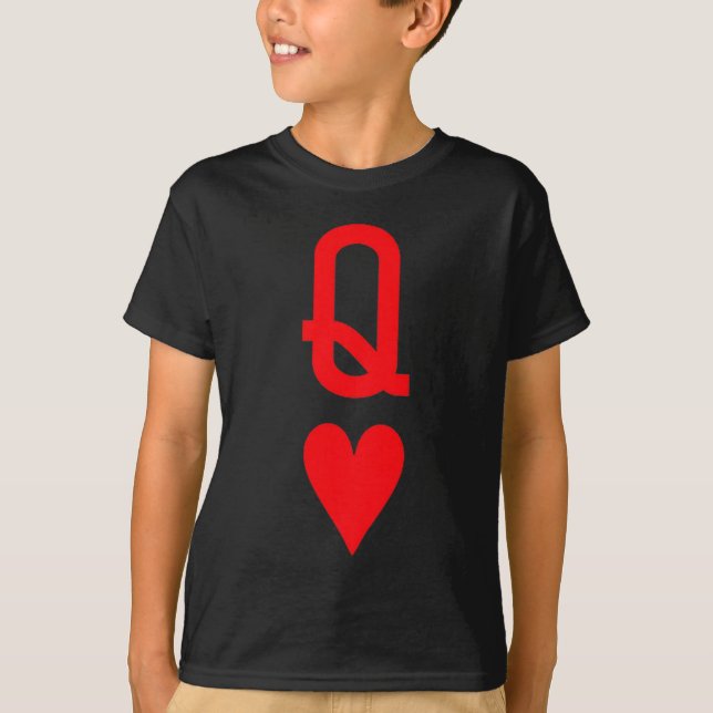 Camiseta Queen Of Hearts King Of Heart Couple Matching Wome (Frente)
