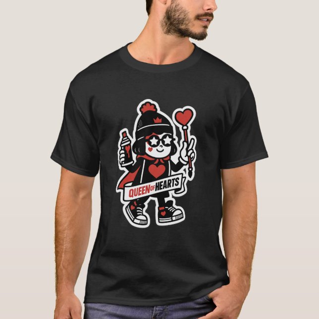 Camiseta Queen of Hearts Street Mascot — Grind Crew Edition (Frente)