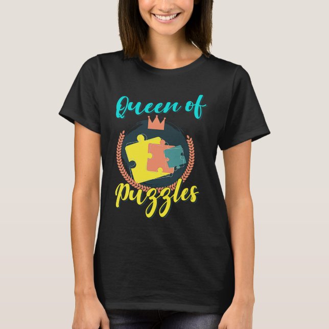 Camiseta Queen of Puzzles  puzzle (Frente)