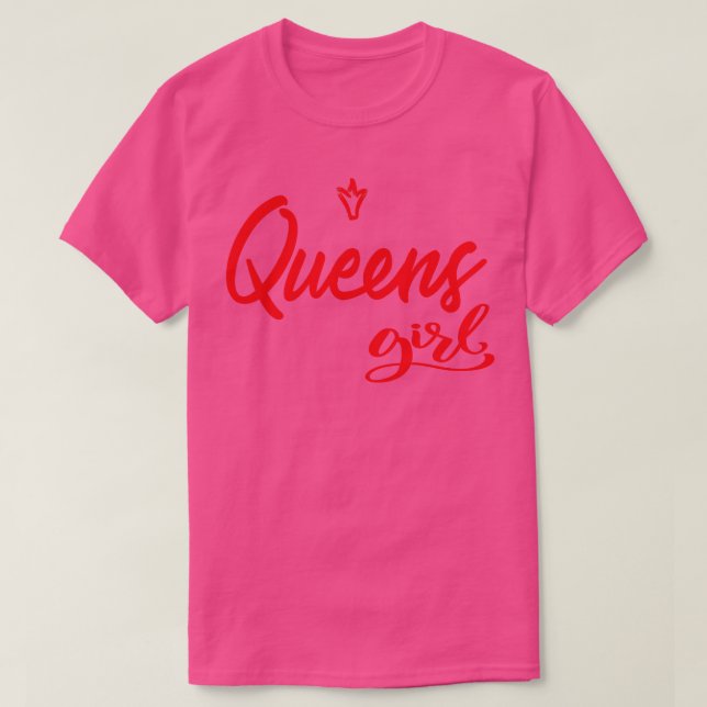 Camiseta Queens Girl New York Me Criou 1 (Frente do Design)