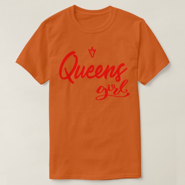 Camiseta Queens Girl New York Me Criou 1 (Frente do Design)