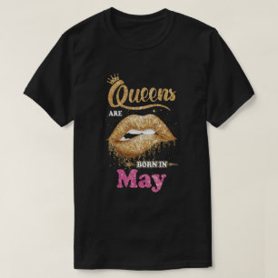 Camiseta Queens Negras De Batom São Nasceres Em Maio, Gif