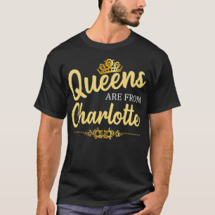 Camiseta Queens São De CHARLOTTE NC NORTE CAROLINA Engraçad