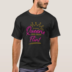 Camiseta Queens São De Flint Residente No Michigan Local Mi