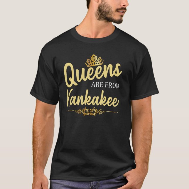 Camiseta Queens São De Kankakee Il Illinois Funny Home Ro (Frente)