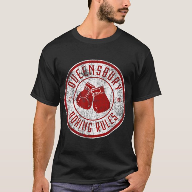 Camiseta Queensbury Boxing Rules Vintage Boxing (Frente)