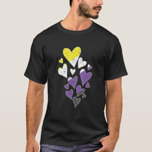 Camiseta Queer Agender Nonbinary Flag Heart Lgbt Proud