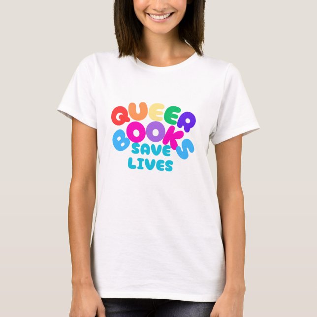 Camiseta Queer Books Salvar Vidas (Frente)