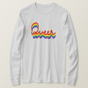 Camiseta Queer Glitter Pride Rainbow
