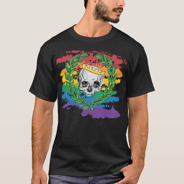 Camiseta Queer Peer - Laurel-MurderCounty Dark T-Shirt (Frente)