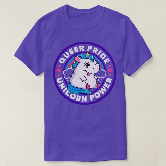Camiseta Queer Pride Unicorn Power de Tobe Fonseca (Frente do Design)