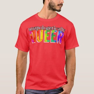 Camiseta Queer Rainbow sem desculpas