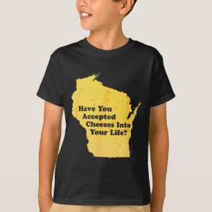 Camiseta Queijo Aceito Tolo Amante da Vida Queijos Têm Dent