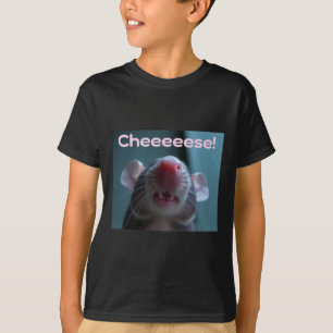 Camiseta Queijo! Adesivo de Rato de Estimação