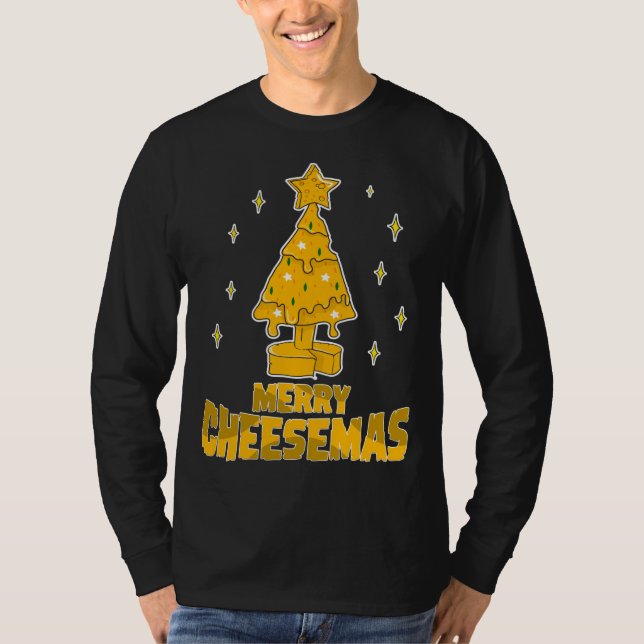 Camiseta Queijo Adora Natal Muito Como Queijo Engraçado X (Frente)