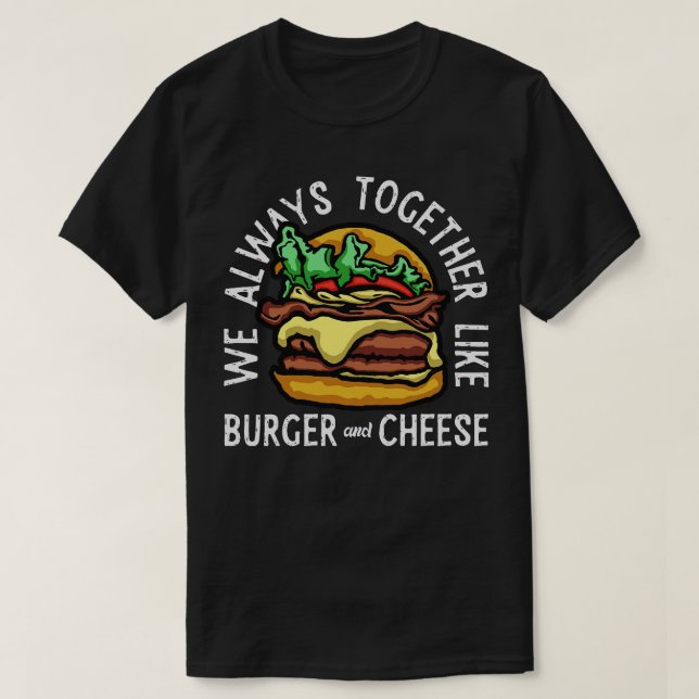 Camiseta Queijo Burger Sempre Juntos (Frente do Design)