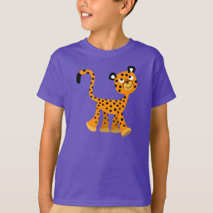 Camiseta Queijo de animação insouciante e bonito Cheetah 