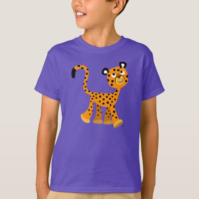 Camiseta Queijo de animação insouciante e bonito Cheetah Cr (Frente)