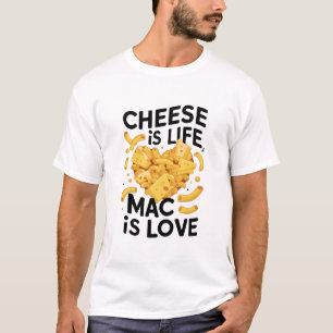 Camiseta Queijo é vida, Mac é amor